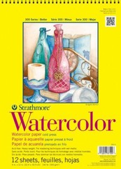 Strathmore 300 Series Watercolor Pad, Top Wire Bound, 9×12 inches, 12 Sheets