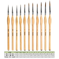 Grabie Paint Brush Set, 11 Pcs Miniature Brushes for Fine 11, Various