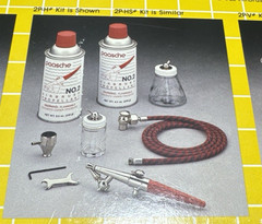 NEW Paasche Airbrush Traveler Kit 2P H3 Vintage Complete Set Dual Action Tools