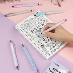 Retractable 6 Pack Gel Pens with Smooth Ink Flow & Soft Grip for Everyday Use