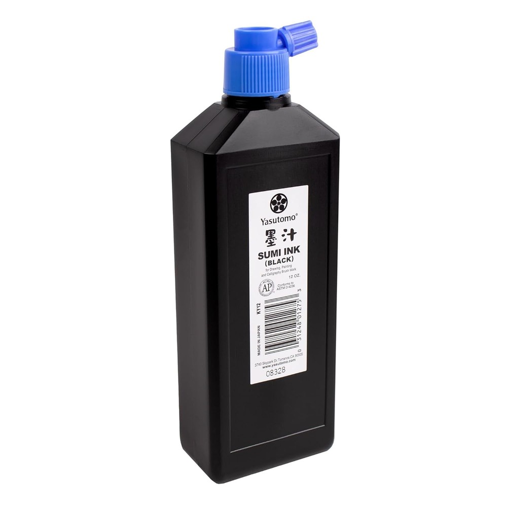Yasutomo Bokuju Liquid Ink – 12oz Sumi for Calligraphy and Artwork -…