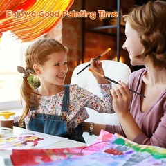 Create With Confidence: 10-Pack Round Pointed Tip Paintbrush Set for All Arts