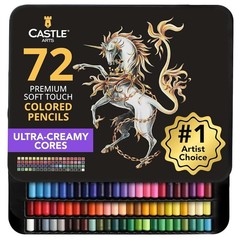 Castle Art Supplies Colored Pencils Set | 72 1 Count (Pack of 72), Multicolor