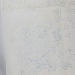 Vintage Cameo Paint By Number A Childs Touch Canvas 17×22.5 Bluebird Butterfly