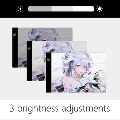 LED Light Pad Drawing Tablet A4 Tracing Board 3 Level Adjustable Brightness