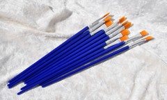 10 Pcs Pack of Nylon Graffiti Paint Brushes Art Oil Acrylic Watercolor