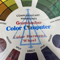 Vintage 1977 Grumbacher Color Computer Color Harmony Wheel Graphic Design 3rd Ed