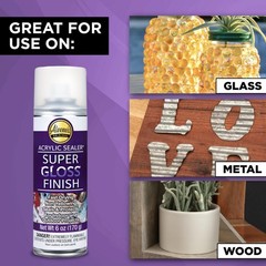 Aleene’s Spray Acrylic Sealer, Super Gloss Clear Finish for DIY Crafts