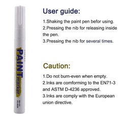 1-12 Waterproof Permanent Paint Marker Pen for Car Tyre Tire Tread Rubber Metal