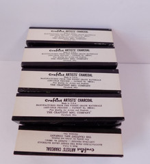 Craftint Artists’ Charcoal Lot of 19 boxes – Cleveland Ohio Vintage Art Supplies