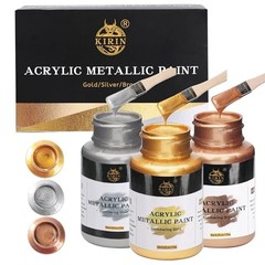 Acrylic Paint Metallic, Metallic Gold & Silver & Bronze, Gold Leaf Paint for