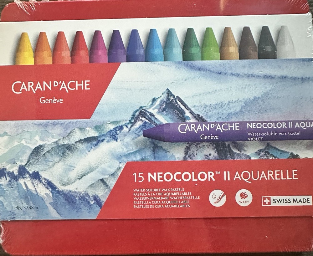 Caran D’Ache Neocolor II Aquarelle 15 Water-Soluble Wax Pastels