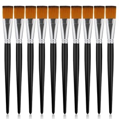 10 Pcs Flat Paint Brushes 1 Inch Acrylic Paint Brush Artist Craft Painting Br…