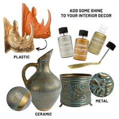 Liquid Gold Leaf Paint 0.68 fl oz Alcohol Based Fast Drying Rich Gold