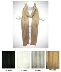 Scarf – Scoodie Scarf – Arcylic Ribbed Knit Scart – SF-KN840
