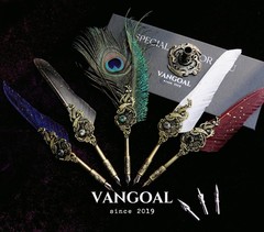 VANGOAL Steampunk Feather Pen and Ink Set with Gift Box, Vintage Quill Pen fo…