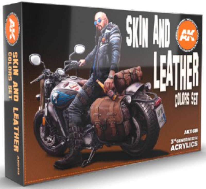 Skin & Leather 3G Acrylic Paint Set (6 Colors) 17ml Bottles