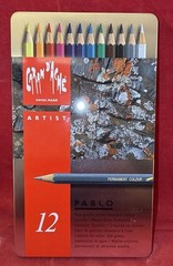Caran d’Aache Pablo Permanent Colour Pencils Tin of 12 Assorted Coloured Pencils