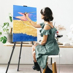 4 PACK Portable Easel Art Painting Display Stand Tripod Height Adjustable Black