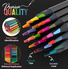 Coloring Pencils for Adults – 36 Wax Soft Core Colored Pencils