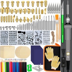137PCS Wood burning Kit, DIY Creative Tool Set Soldering Woodburning Pen with…