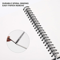 8.5X11Inches Hardbound Sketch Book Spiral Bound Sketch Pad 80 Sheets 90Gsm Inner