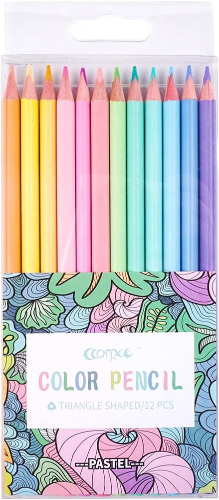 Macaron Colored Pencils, Soften Wood, Pastel Coloring for Adult and Kids, Art Su