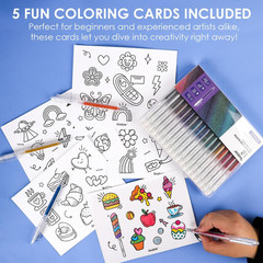 Grabie Glitter Gel Pens, 18 Colors Glitter Gel Pens Set, Retractable Sparkle Gel