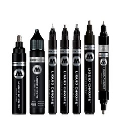 Molotow Liquid Chrome Pen Range – Metallic Silver Mirror Effect Pump Marker