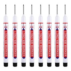 8Pcs/Set 20Mm Deep Hole Long Nib Head Markers for Metal Perforating Pen