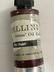 BELLINI Oil Paint TITAN-ZINC WHITE & MARS VIOLET Vintage Pliable Tubes BOCOUR
