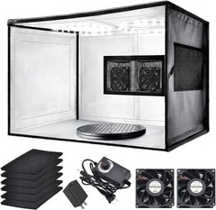 Airbrush Spray Booth with Dual Exhaust Fans,Portable Airbrush Paint Booth for…