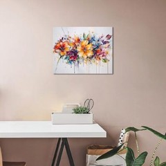Paint by Number for Adults, Flowers Paint Number Kits, Abstract DIY Painting