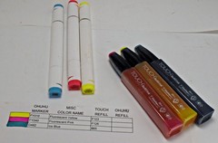 Ohuhu fluorescent Series Alcohol markers with REFILL Lot 3