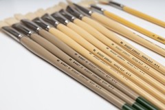 NEW Lot 11x Signet by Robert Simmons 6/8 Series 41F & 40F Flat Paint Brushes NYC