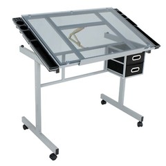 Drafting Table Art Desk Artist Drawing Table Adjustable Craft Table with Stool