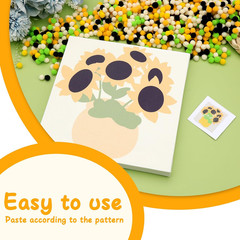 Pom Pom Painting Art Kit for Beginners, Perfect Craft Projects for Adults, Color