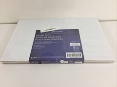 Lot of 5 Quadrille Pads, Quadrille Rule, 11 x 17, White, 50 Sheets 22-037