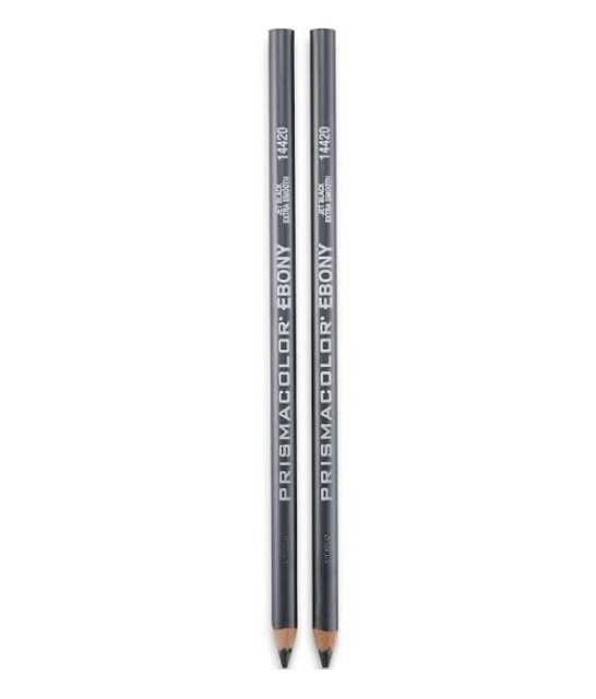 Lot of 2 Sanford Prismacolor Jet Black Extra Smooth Pencil (4pcs) 14425 [B34]