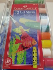 Faber-Castell 12 Gel Sticks Crayons Artist Pens Multicolor Set Child Art