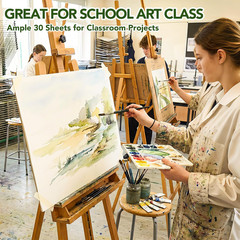30 Sheets Large Watercolor Paper, 22X30 Inches Cold Press Water Color Paper Pad,
