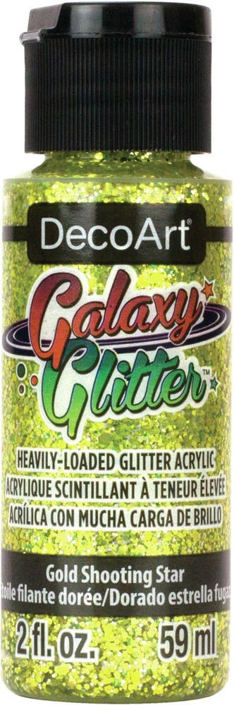 DecoArt Galaxy Glitter Acrylic Paint 2oz Shooting Star – Gold