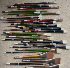 10 Random High End Paint Brushes. Master touch, Velvotouch Royal & Langnickel®