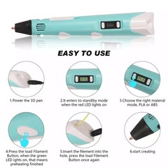 3D Printing Pen Set with PLA Filament USB 3D Pen Creative Art Toy Gift For Kid
