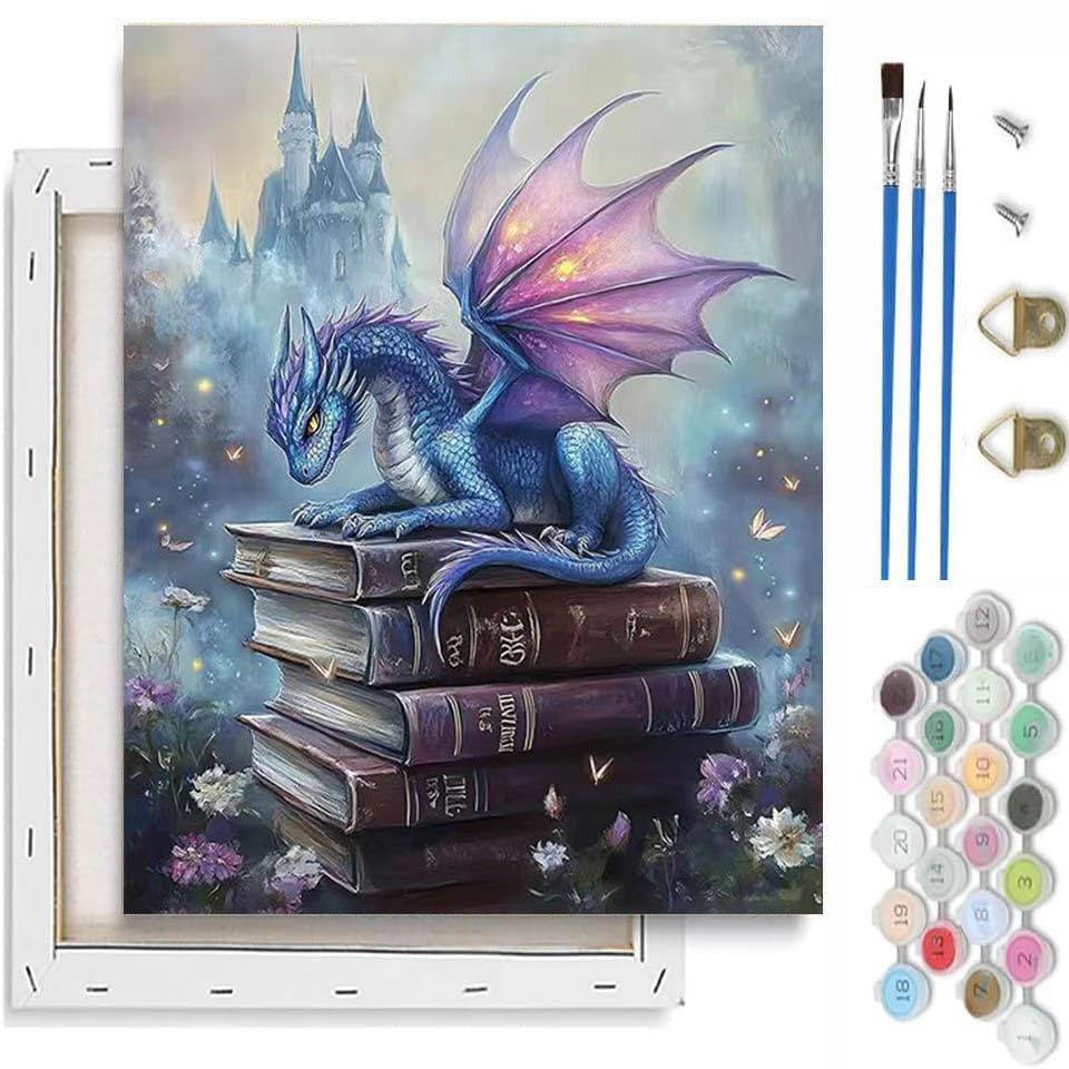 Dragon Paint By Numbers Kit For Adults DIY Oil Painting Wall Art Decoration