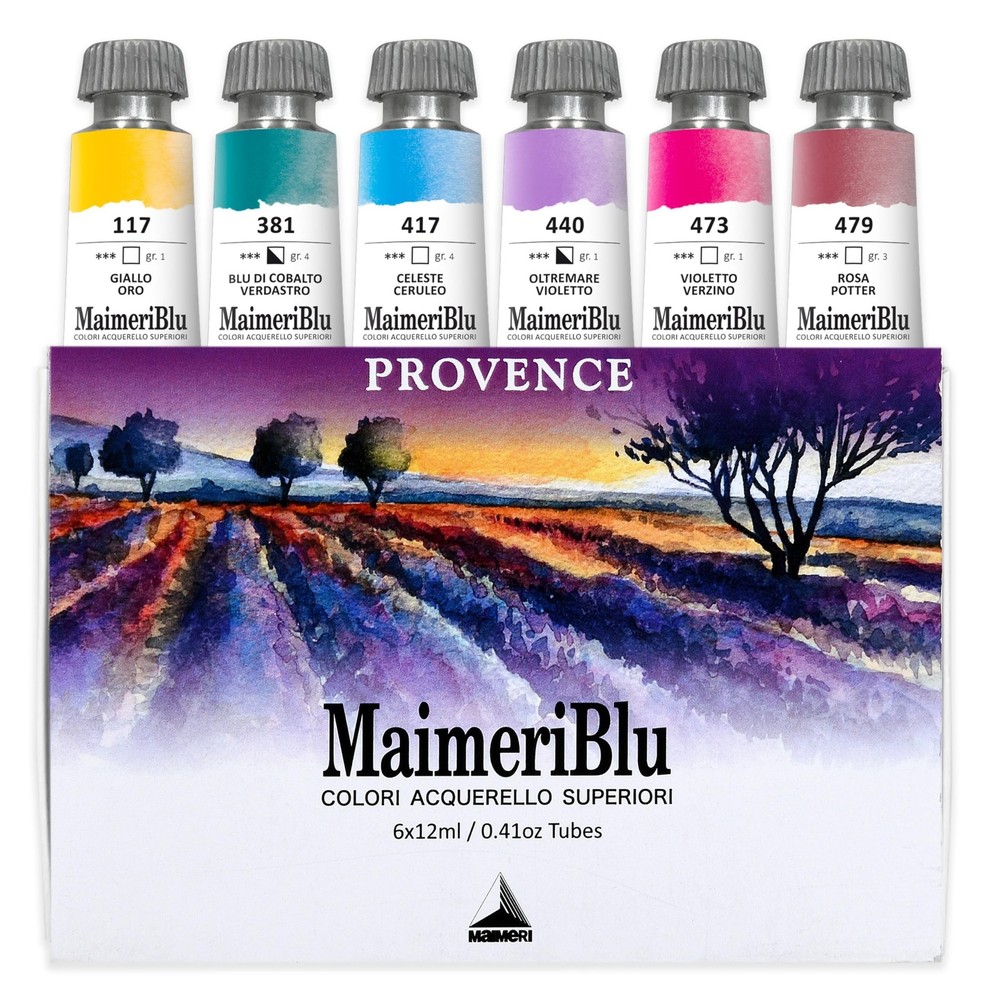 Maimeri Blu Watercolor Paint, Provence Thematic Set, 12ML Tubes, 6 Pack, Asso…