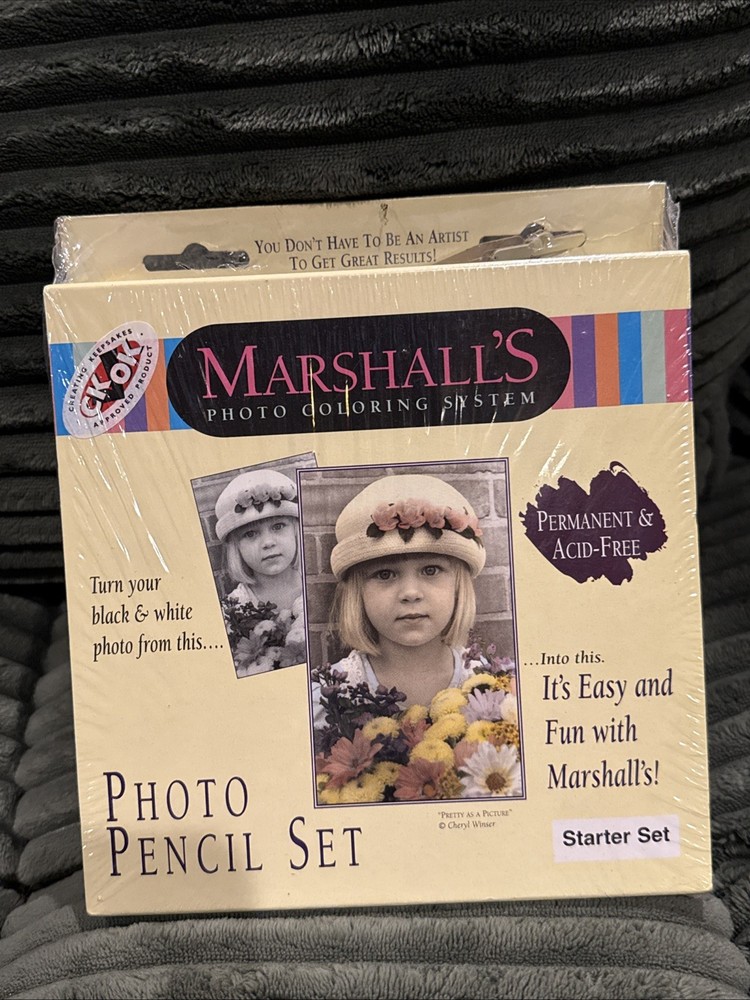 Vintage Marshall’s Photo Coloring System Photo Pencil Set Deluxe Pencil Set NOS