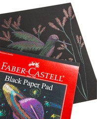 Faber Castell 9×12 Inch Black Sketch Pad 25 Sheets Acid Free Heavyweight Paper