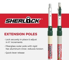 Wooster Brush SR055 Sherlock Extension Pole, Beige/Green, Beige/Green