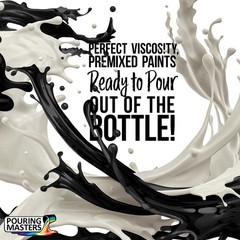 Pouring Masters Midnight Black Metallic Pearl 64oz Acrylic Pouring Paint
